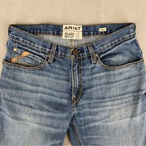 Ariat Legacy M4 Men’s 32x34 Relaxed Boot Cut Durango Denim Whisker Fade Frayed